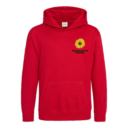 Embroidered PE Hoodie - Red - Guilden Sutton Primary School