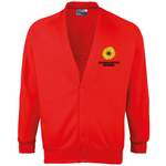 Premium Embroidered Cardigan - Red - Guilden Sutton Primary School