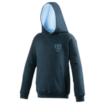 Embroidered Hoodie - Navy/Sky - Mickle Trafford